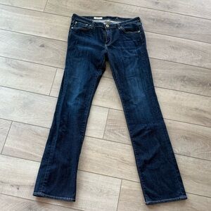 AG Adriano Goldschmied “Alexa” Dark Blue Modern Slim Bootcut Jeans, 31R